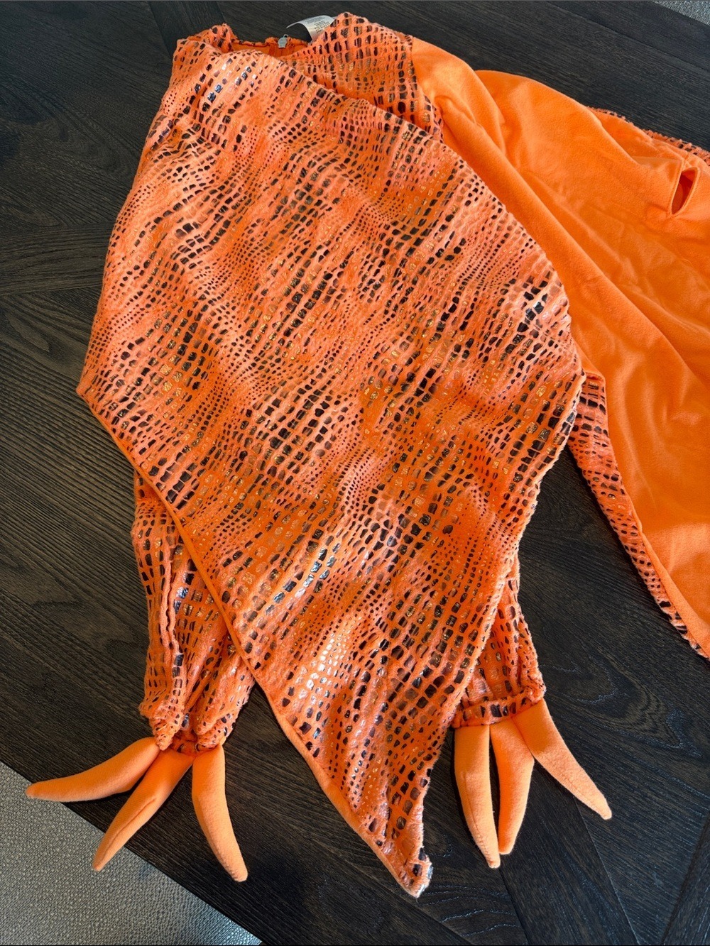 Pottery Barn Kids Bright Orange Dinosaur Pterodactyl Costume with Lights - Picture 3 of 15